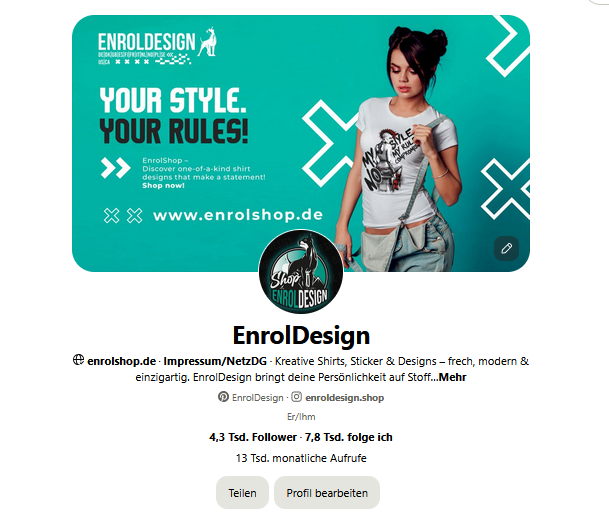 EnrolDesign auf Social Media – Unsere kreative Welt zum Mitverfolgen