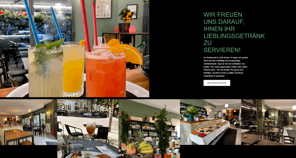 Projekt: Webdesign für Restaurant & Café Schön 14 – Genuss trifft Design