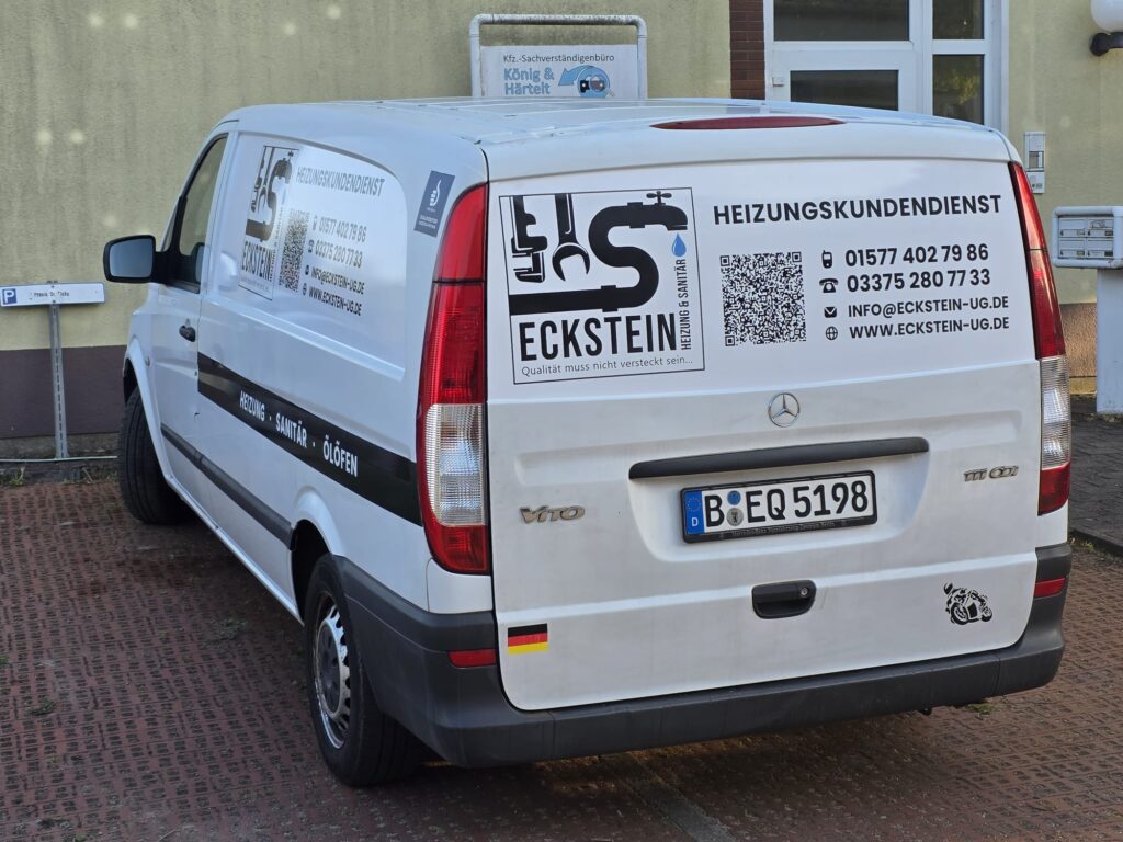 🚐 Projektbericht: Fahrzeugbeschriftung für Firma Eckstein – von der Idee bis zur Umsetzung