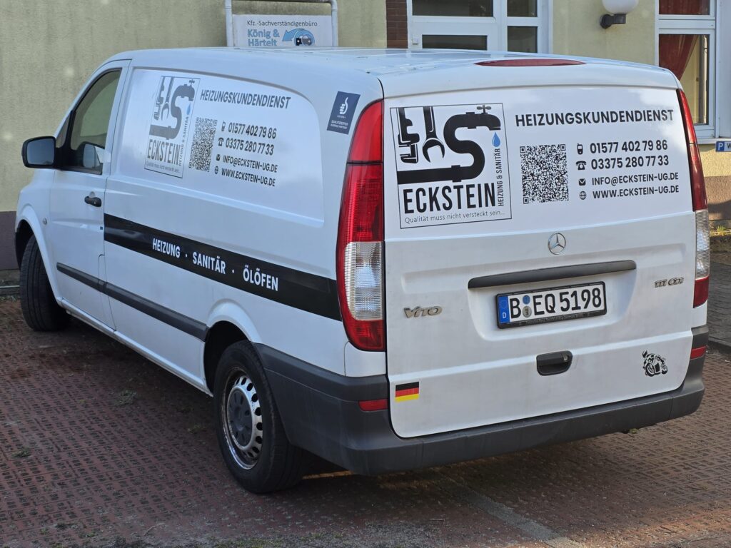 🚐 Projektbericht: Fahrzeugbeschriftung für Firma Eckstein – von der Idee bis zur Umsetzung