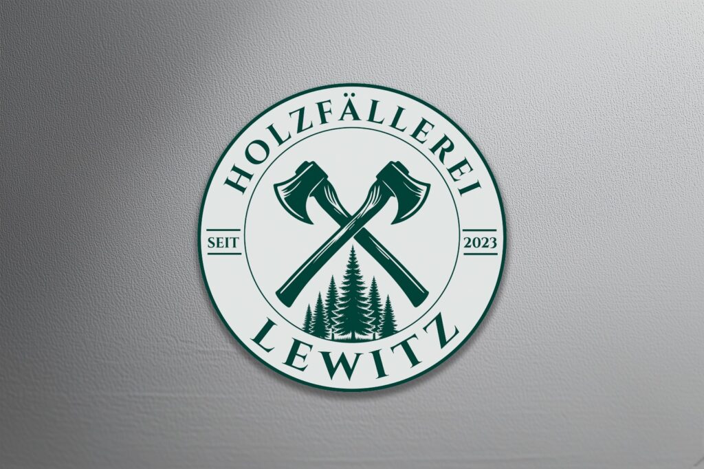 🌲 Projekt: Logo-Design für Holzfällerei Lewitz – Authentisch. Rustikal. Auf den Punkt.