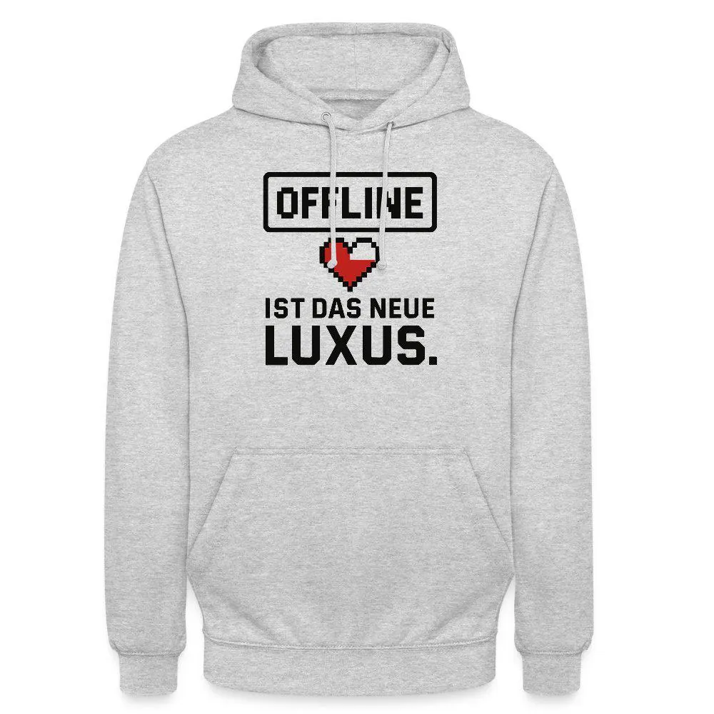 Hoodie mit Aufdruck „Offline ist der neue Luxus“ – EnrolDesign